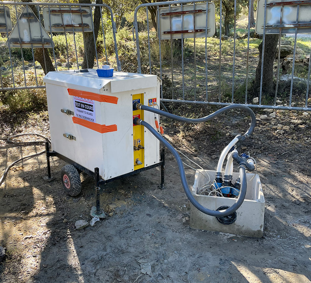 dispositif de Test de Réponse Thermique sur sonde géothermique verticale