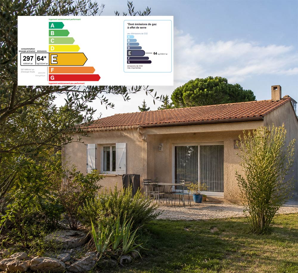 Audit énergétique d'une maison individuelle pour vente immobilière